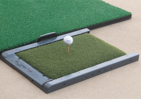 FairwayPro Golf Mat Accepts and Holds Regular Tees